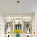 13" W Trudie Clear and Gold Glass and Metal Pendant Light