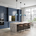 10.25" W Halston Traditional Blue Dome Shade Pendant Light