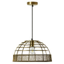 16" W Clara Industrial Gold Dome Shade Pendant