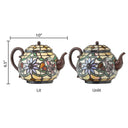 6.5"H Stained Glass Teapot Accent Lamp