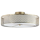 18.25" Leyla Glam Brushed Gold Semi-Flush Mount Ceiling Fixture Sconce