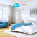 42" W Bergen LED Indoor Iridescent Blue and White Ceiling Fan with Remote Control