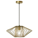 16.5" W Lucy Industrial Gold Open Caged Shade Pendant Light