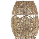 23.5"H Table Lamp with Round Tan Hemp Rope Shade