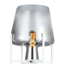 Leticia River of Goods White Metal and Silver Glass Bowl 61-Inch Floor Lamp