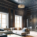 23.5"W Bryar Brass and Crystal 3-Light Chandelier