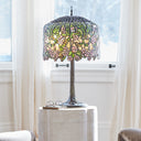 31.75" H Cherry Blossoms Stained Glass Table Lamp