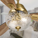 42" W Valencia LED Indoor Clear Hand-Cut Glass Bowl Shade Ceiling Fan with Remote Control