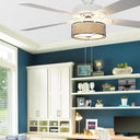 52"W Chromed Wave 5-Blade LED Ceiling Fan