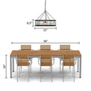 25" W 3-Light Gwen Black Metal and Glass Pendant