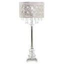 28.75"H Brielle Polished Nickel and Crystal 1-Light Buffet Table Lamp