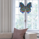 12"H Love Life Butterfly Stained Glass Window Panel