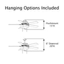 52" W Kyle Indoor Tiffany Stained Glass Ceiling Fan with Remote Control