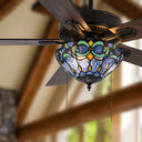 52"W Monroe 5-Blade Remote-Controlled Ceiling Fan