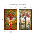 48" H Grand Tree Tiffany-Style Stained Glass Window Panel