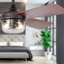 42"W Caelan Remote-Controlled 2-Light Ceiling Fan
