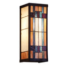 16.25"H Multicolored 1-Light Mission Style Outdoor Sconce