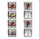 4.75" H Set of 2 Bird Stained Glass Candle Holders