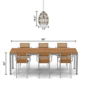 18.5"H Woven Organic Cage Oversized 1-Light Pendant