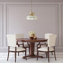 13" 1-Light Silver and Gold Dome Shaded Pendant