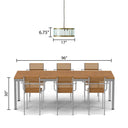 17" W Angelina Gold Metal and Beveled Glass Pendant