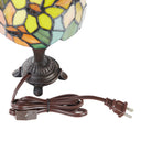 12"H Stained Glass Sunflower Blossoms Accent Table Lamp