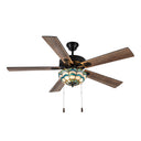 52"W Thatcher 5-Blade Remote-Controlled Ceiling Fan