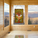 48" H Grand Tree Tiffany-Style Stained Glass Window Panel