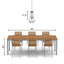 9.75" W 2-Light Angelique Metal, Glass and Mango Wood Pendant