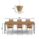 19.75" W 1-Light Antonella Metal and Jute Pendant Light