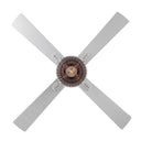 Eva River of Goods Remote Controlled Chocolate Ribbed Glass Shaded 1-Light 52-Inch Ceiling Fan