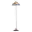 62.25" H Margriet Stained Glass Dome Shade Candlestick Base Floor Lamp
