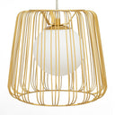 9.875"W Lucai Caged Globe Shade Pendant Light