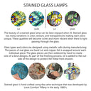 25" H Phylicia Multicolored Dome Shaped Stained Glass Table Lamp with Novelty Base