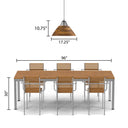1-Light Black Metal Cage and Walnut-Stained Wood Pendant