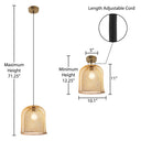 Azure River of Goods Gold Bell-Shaped Pendant Lamp