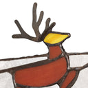 18" W Santa's Sleigh Tiffany-Style Stained Glass Window Panel