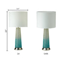 22" H 1-Light Lorida Glass and Metal Table Lamp