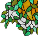 13" W Hanging Plant Tiffany-Style Stained Glass Window Panel