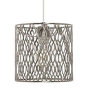 8.13"W Sami Metal Pendant Light With Silver-Tone Shade
