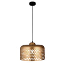 Veda 18"W Antique Brass Cutout Dome Pendant Light