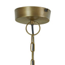 17" W Angelina Gold Metal and Beveled Glass Pendant