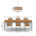 8"H Dixsie Woodgrain Finish Metal Caged Farmhouse 4-Light Chandelier