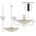 15.75" W Jessica Industrial Brass Woven Disk Shade Pendant