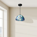 10.25" W Halston Traditional Blue Dome Shade Pendant Light