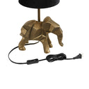 15.5'' H Black Drum Shade with Novelty Elephant Base Table Lamp - River of Goods