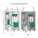 11.5"H Molly Turquoise Suncatcher Stained Glass Window Panel