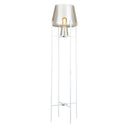 Leticia River of Goods White Metal and Champagne Gold Glass Bowl 61-Inch Floor Lamp