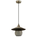 11.8" W 1-Light Charley Glass and Metal Pendant