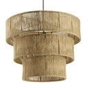 19.75" W 1-Light Antonella Metal and Jute Pendant Light
